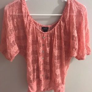 Pink lace top